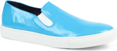 THE GENERIC MAN Patent leather slip-on trainers