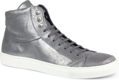 THE GENERIC MAN Sportsman metallic high-top trainers