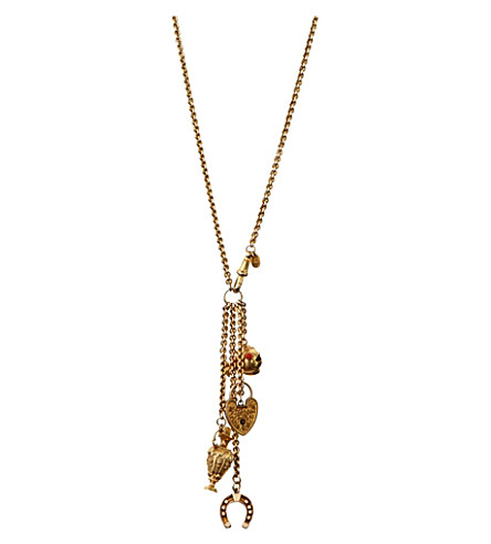 ANNINA VOGEL   9ct gold love luck signature charm necklace