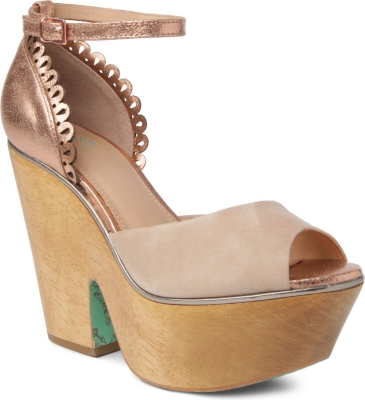 CJG SHOES Shamrock suede wedge sandals