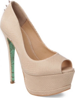 CJG SHOES CJG leather peep-toe courts