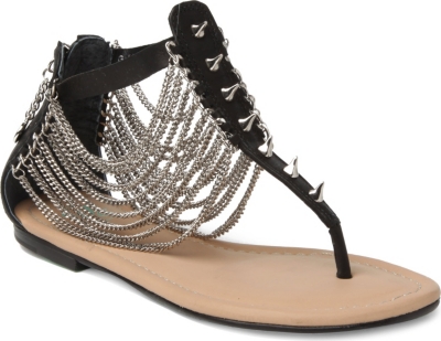 CJG SHOES Black Cat leather sandals
