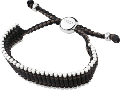LINKS OF LONDON Friendship bracelet in green and brown
