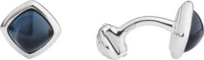 LINKS OF LONDON London T-bar blue topaz and sterling silver cufflinks