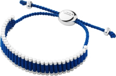 LINKS OF LONDON Sterling silver friendship bracelet in blue