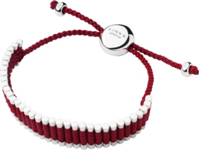 LINKS OF LONDON Sterling silver friendship bracelet in rasberry