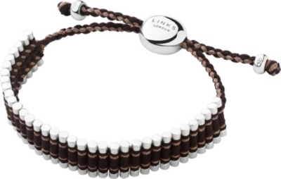 LINKS OF LONDON Sterling silver friendship bracelet in brown and copper glitter