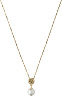 LINKS OF LONDON Effervescence 18 carat yellow gold and white pearl pendant necklace