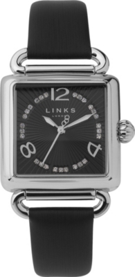 LINKS OF LONDON Driver silver-plated and satin watch