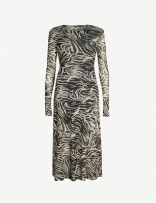 topshop zebra mesh dress