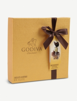 GODIVA Gold Ballotin 14-piece assorted chocolates box 165g