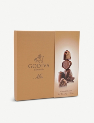 GODIVA Connoisseur 18-piece assorted dark chocolates box 220g