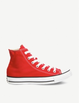 CONVERSE All Star red-canvas high-tops