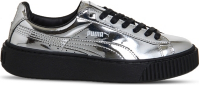 silver puma trainers