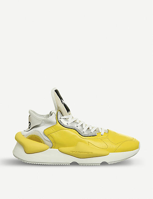 ADIDAS Y3 - Shoes - Selfridges | Shop Online ADIDAS Y3 Kawa leather trainers