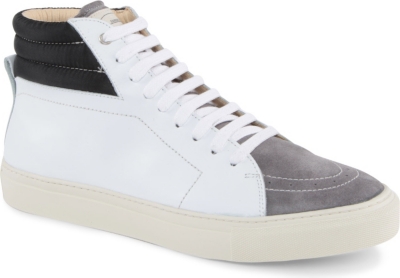 SANDRO Mixed-leather high tops
