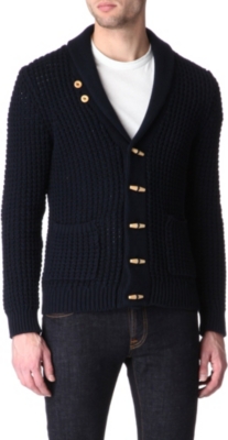 SANDRO Sailor knitted shawl-collar cardigan