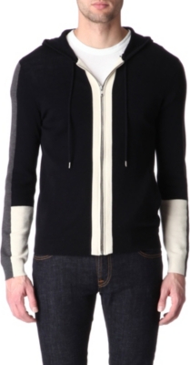 SANDRO Graphic knitted zip-up hoody