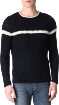 SANDRO Fishnet knitted jumper