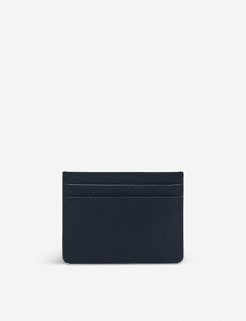 Textured leather card holder(8122023)