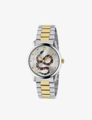 YA1264075 G-Timeless stainless steel and gold-plated watch(6875297)