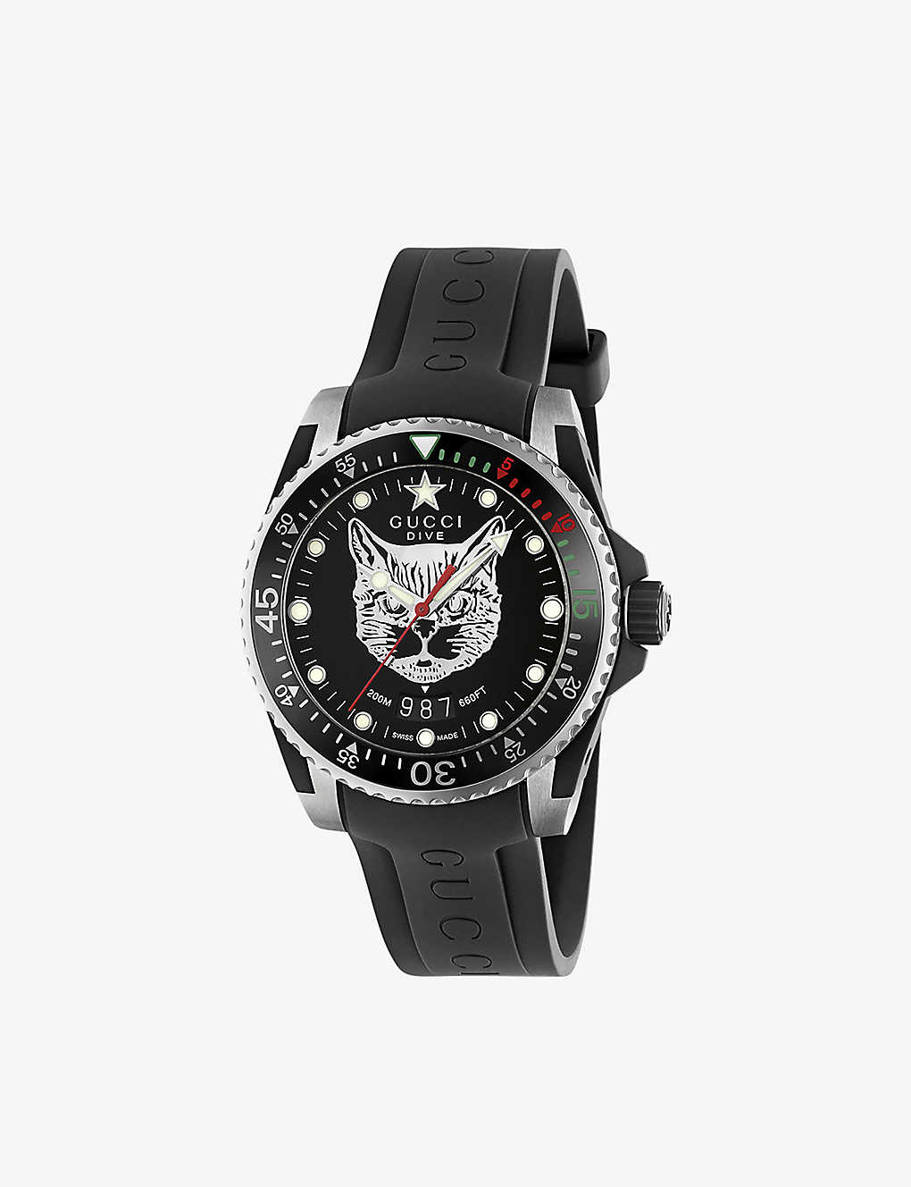 YA136320 Gucci Dive stainless-steel and rubber watch(7628143)