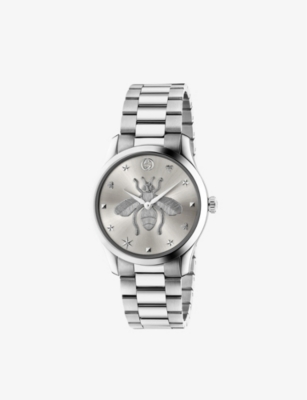 GUCCI: YA1264126 G-Timeless strainless steel watch