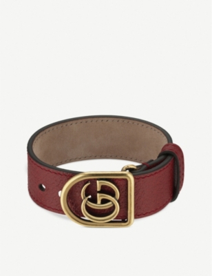 Marmont Double G leather bracelet(7468085)
