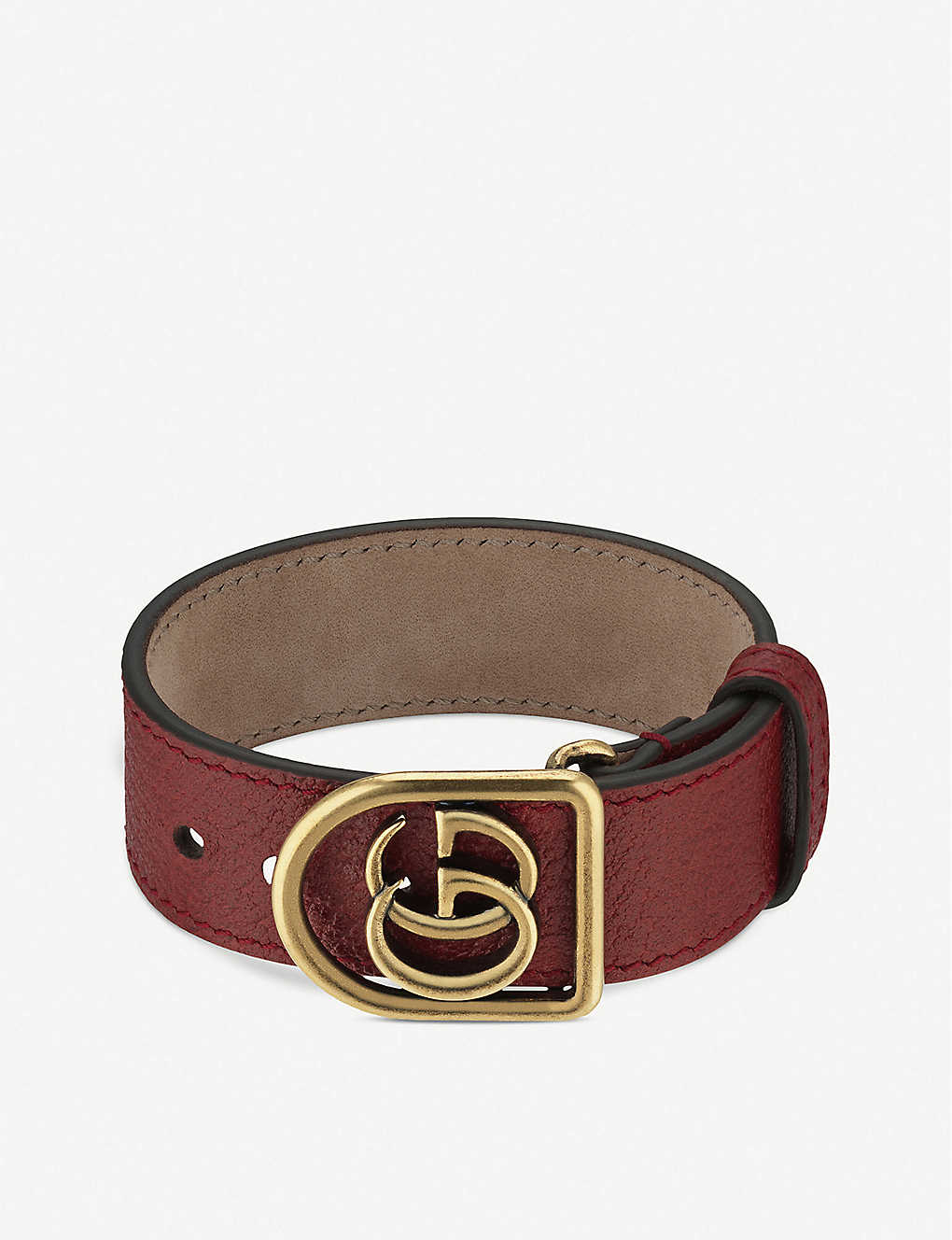 Marmont Double G leather bracelet(7468085)