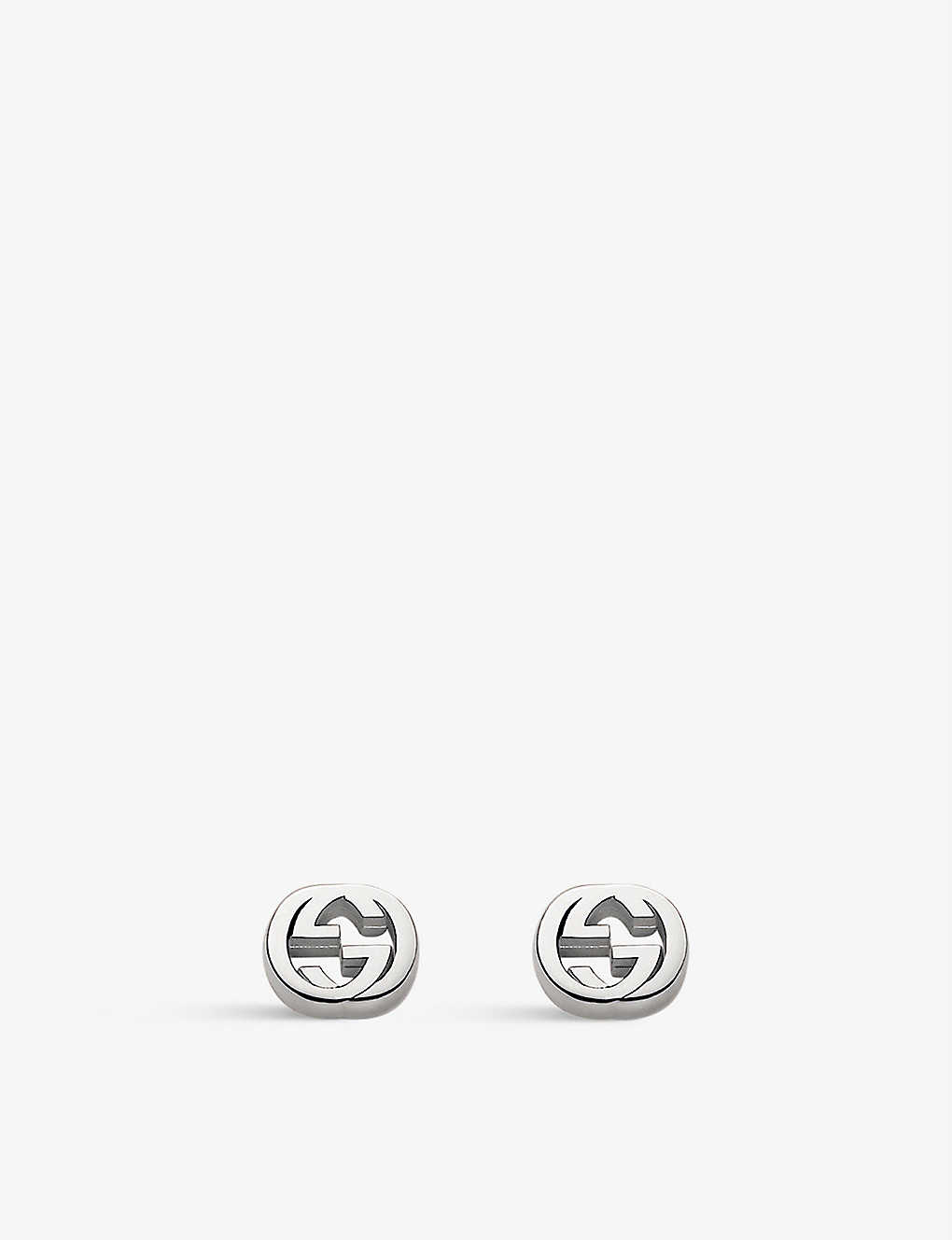 Interlocking G sterling silver stud earrings(3501784)