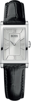 HUGO BOSS 1502175 stainless steel and leather watch