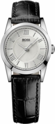 HUGO BOSS 1502281 stainless steel leather watch