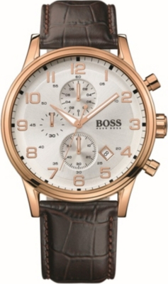 HUGO BOSS 1512519 rose gold-plated chronograph watch