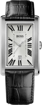 HUGO BOSS 1512707 stainless steel and leather watch