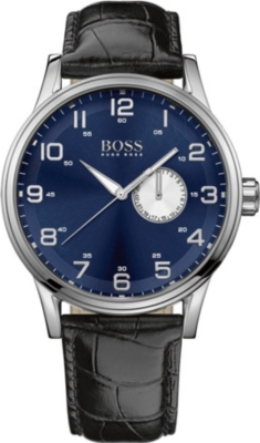 HUGO BOSS 1512790 stainless steel and leather watch