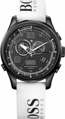 HUGO BOSS 1512802 steel and rubber chronograph watch
