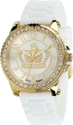 JUICY COUTURE White and gold dial watch