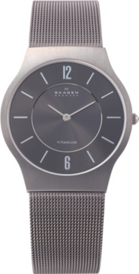 SKAGEN 233LTTM titanium mesh bracelet watch