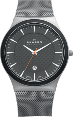 SKAGEN 234XXLT carbon-coated stainless steel watch