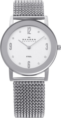 SKAGEN 39LSSS1 stainless steel and mesh watch