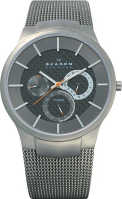 SKAGEN 809XLTTM brushed titanium chronograph watch