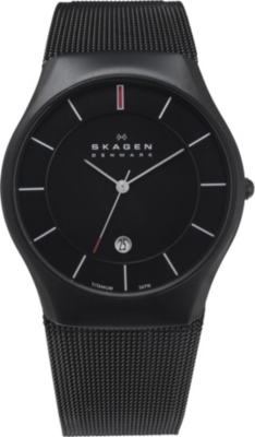 SKAGEN 956XLTBB carbon-coated stainless steel watch