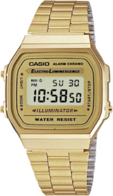 CASIO A168WG9EF unisex gold-plated digital watch