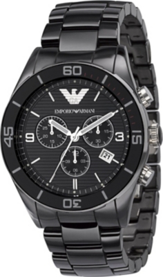 EMPORIO ARMANI AR1421 black ceramic watch