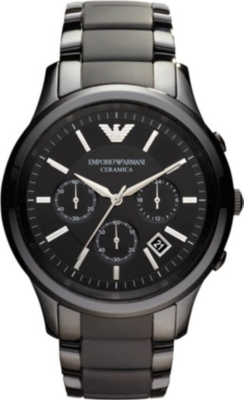 EMPORIO ARMANI Ceramic chrono bracelet watch