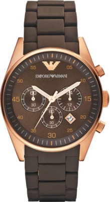 EMPORIO ARMANI AR5890 stainless steel and silicone unisex watch