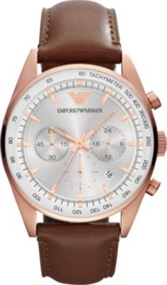 EMPORIO ARMANI AR5995 Sportivo leather strap watch