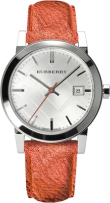 BURBERRY BU9121 The City stainless steel and leather watch