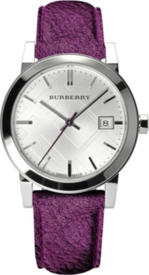 BURBERRY BU9122 The City stainless steel and leather watch