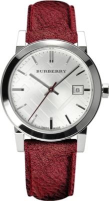 BURBERRY BU9123 The City stainless steel and leather watch